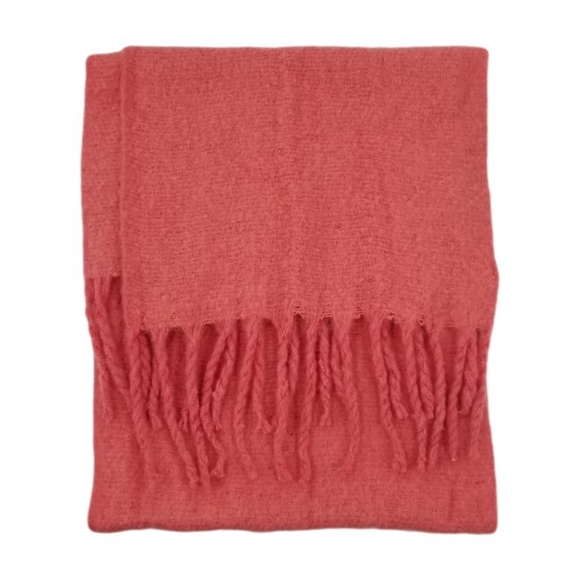 Lauren Conrad Womens Coral Pink Cozy Soft Warm Blanket Scarf - Picture 2 of 5